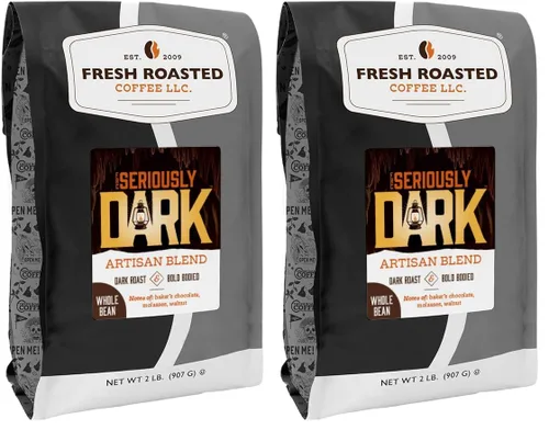 Vista 54 de Fresh Roasted Coffee, Blackbeard's Revenge, 12 onzas, tostado medio, Kosher, grano entero