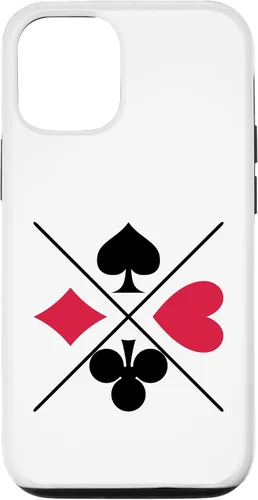 Vista 26 de Funda para iPhone 16 Poker Card Game Symbols Spades Check Cross Heart Games Cards Case