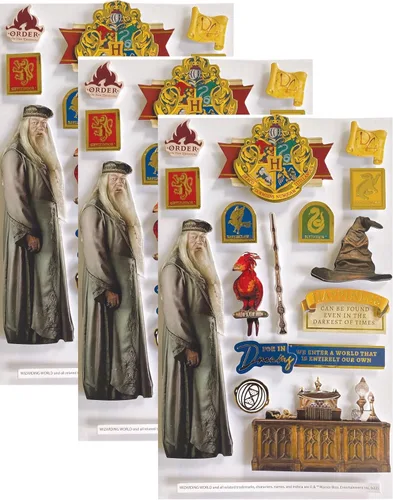 Vista 12 de Paper House Productions Harry Potter - Hoja de calcomanías 3D troqueladas para álbum de recortes - Diagon Alley, paquete de 3