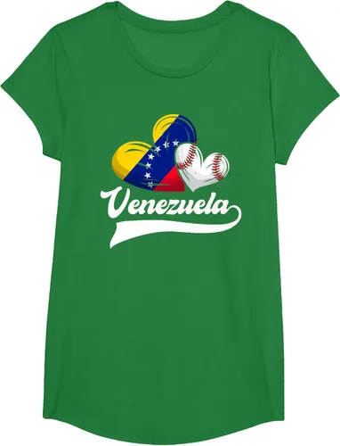 Vista 80 de Camiseta de béisbol venezolana con diseño de corazón y bandera de Venezuela, Negro