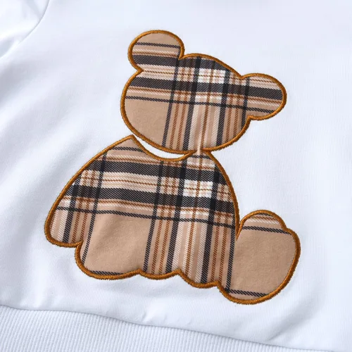 Vista 8 de Ropa de bebé niño niño manga larga con estampado de oso + pantalones deportivos