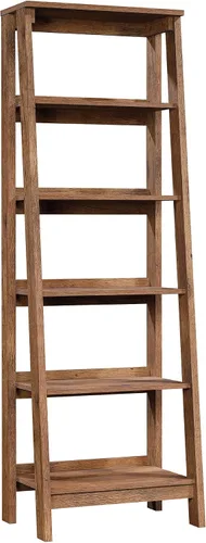 Vista 9 de Sauder Estantería de escalera de 5 niveles con estructura de tres patas, estante de madera para libros, en madera Jamocha Chalked Chestnut