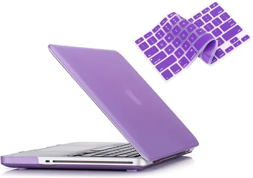 Vista 10 de RUBAN Funda compatible con MacBook Pro de 13 pulgadas 2012 2011 2010 2009 versión A1278, carcasa rígida de plástico y cubierta de teclado para Negro