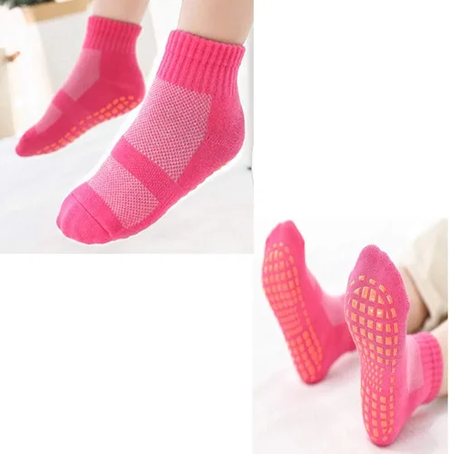 Vista 3 de Calcetines antideslizantes para trampolín, calcetines antideslizantes para el suelo para ejercicios, gimnasio, yoga