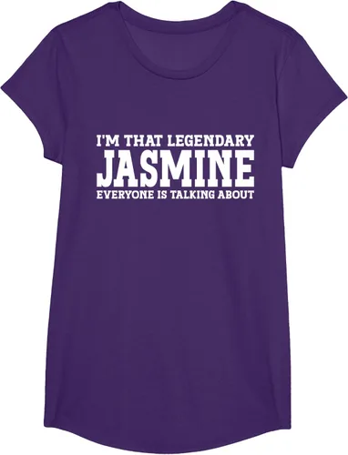 Vista 13 de Jasmine Personal Name - Camiseta divertida de jazmín para mujer y niña, Negro