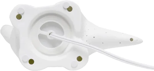 Vista 8 de Simple Designs LT2093-WHT Lámpara de mesa de dinosaurio brontosaurio de porcelana, color blanco