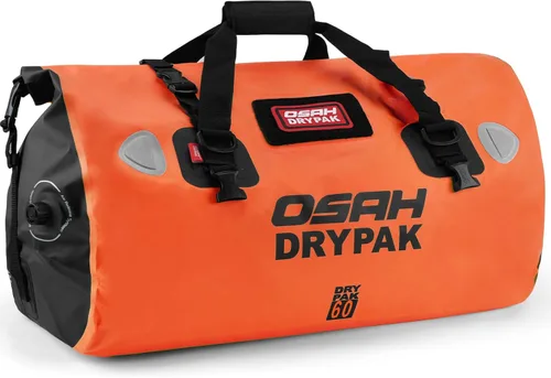 Vista 10 de OSAH DRYPAK Bolsa de lona impermeable – Bolsa seca para motocicleta con gran espacio de almacenamiento, bolsas de equipaje impermeables con bolsillo