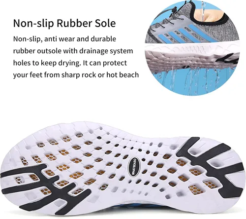 Vista 8 de Whatseaso Water Shoes for Women Men Lightweight Quick Dry Beach Adult Aqua Barefoot Athletic Sports Shoes for Swim Surf Pool Hiking Diving Walking