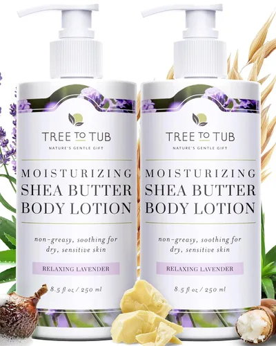 Vista 10 de Tree To Tub Loción corporal Retinol - Crema corporal hidratante, crema reafirmante avanzada con ácido hialurónico y manteca de karité, loción