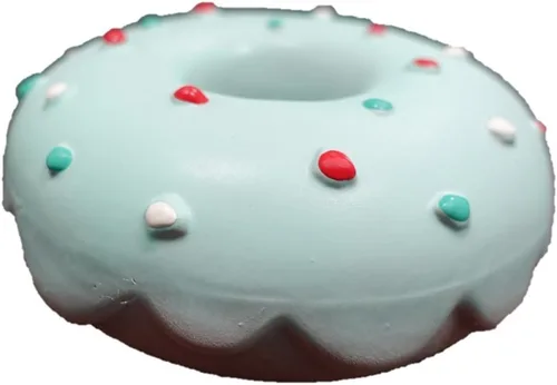 Vista 2 de Juguete de perro de látex Donut (azul)