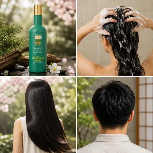 Vista 5 de Hayashi System Hinoki Champú para cabello fino, 10.1 onzas líquidas
