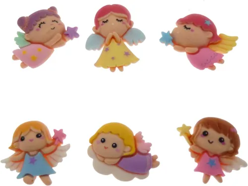 Vista 2 de Paquete de 20 adornos surtidos de resina con alas de ángel de resina, para álbumes de recortes, lazos para el cabello, cabujones kawaii, decoración