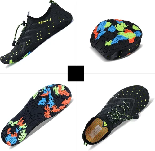 Vista 2 de Zapatos de agua para mujeres y hombres, zapatos de playa, zapatos de natación, zapatos descalzos, zapatos de senderismo, surf y caminar