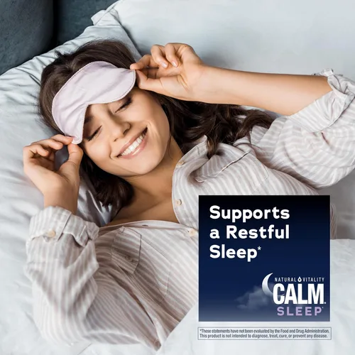 Vista 5 de Natural Vitality Gomitas para dormir SLEEP, suplemento de magnesio con melatonina y L-teanina, vegano, sin gluten, ayuda al cuerpo a conciliar