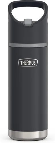 Vista 17 de THERMOS ICON SERIES - Botella de agua aislada con tapa con popote, 18 onzas, rosa intenso, botella de agua aislada al vacío de acero inoxidable