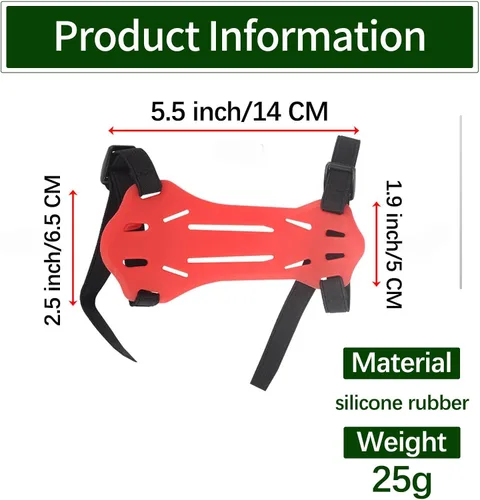 Vista 2 de Paquete de 2 protectores de brazo de goma con arco para jóvenes, protectores ajustables para antebrazo, 2 correas de hebilla para niños y jóvenes
