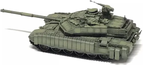 Vista 3 de Modelo de plástico fundido a presión, escala 1/72 modelo de tanque ruso T90M 2023, juguetes para adultos y regalo, 5.2 pulgadas x 1.9 pulgadas