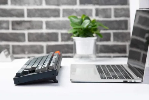 Vista 8 de Keychron K8 Tenkeyless Teclado mecánico inalámbrico para Mac Bluetooth RGB retroiluminación multitarea tipo C con cable TKL Gaming Keyboard