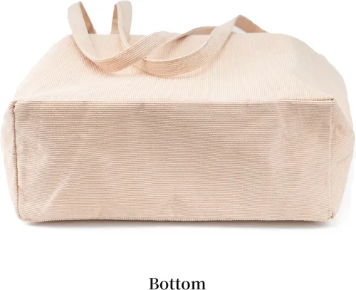 Vista 6 de Linda bolsa de pana para mujer, bolsas de hombro de lona para viajes y compras