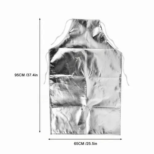 Vista 9 de Delantal resistente al calor, Delantal de papel de aluminio Delantal de trabajo resistente a altas temperaturas de 1,832.0 °F para fabricación