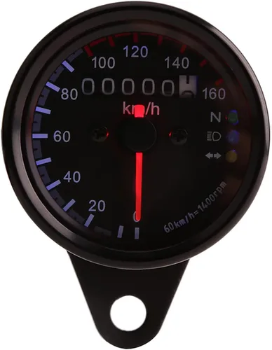 Vista 7 de Odómetro y velocímetro de motocicleta con retroiluminación LED, con pantalla digital e indicadores de giro, compatible con motocicletas de 12 V CC