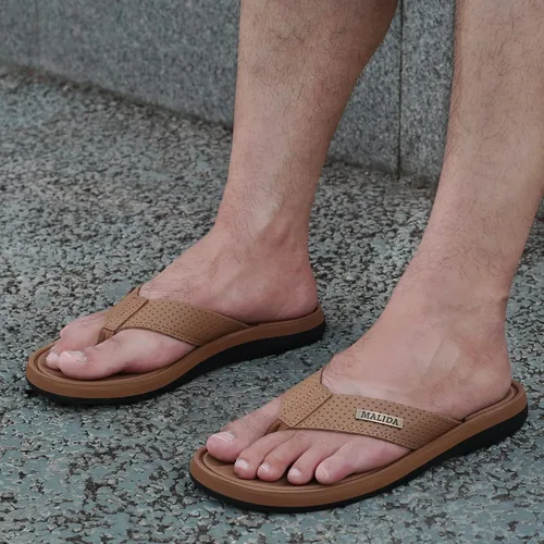 Vista 5 de MALIDA Chanclas antideslizantes para hombre para baño, ducha, impermeables, de espuma amortiguada, para interiores y exteriores, sandalias de tanga