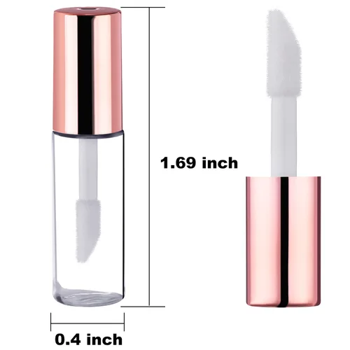 Vista 8 de Pangda 25 unidades de 0.0 fl oz de tubos vacíos de brillo de labios contenedores transparentes mini botellas de bálsamo labial recargables