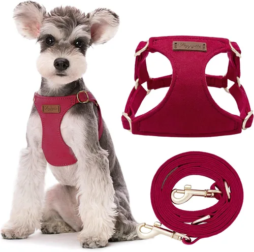 Vista 15 de Arnés para cachorros Puppytie XXS sin tirones con correa multifuncional para perro, suave ajustable, sin estrangulamiento, a prueba de escapes