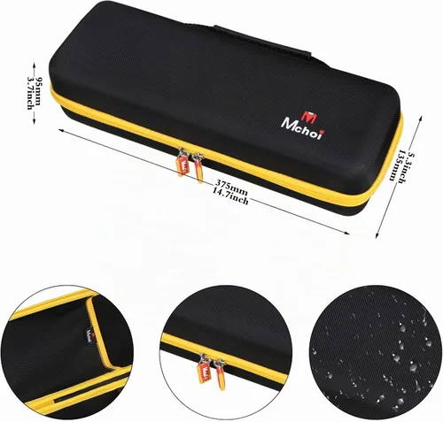 Vista 8 de Mchoi Estuche de almacenamiento rígido para taladro inalámbrico DEWALT 20V MAX en ángulo recto DCD740C1 / DCD740B, solo funda
