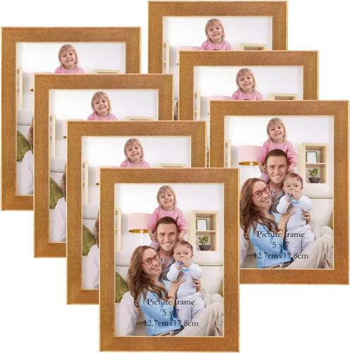 Vista 24 de Giftgarden - Juego de 7 marcos para fotos de 4 x 6 pulgadas, color negro, marcos para fotos de 4 x 6 pulgadas para pared o mesa