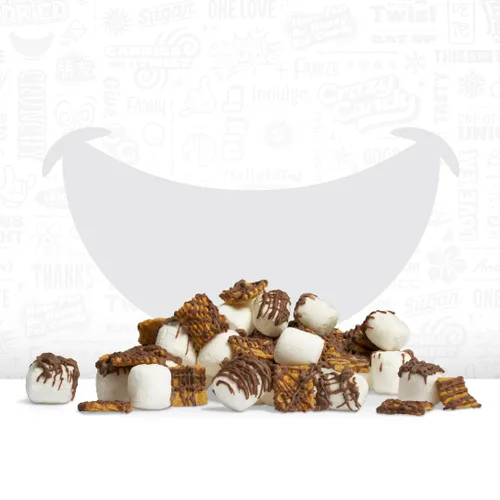 Vista 5 de Caramelos liofilizados S'mores con malvavisco de chocolate y galleta Graham, Crazy Candy S'more Crunchers - Caramelos crujientes con sabor a fogata
