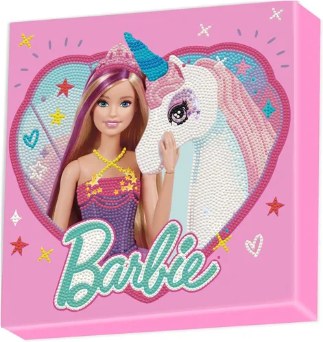 Vista 3 de DIAMOND DOTZ Barbie - Juego de pintura original de diamantes 5D, 'I Believe', juego creativo con piedras brillantes, aprox. 11.0 x 11.0 in, juego