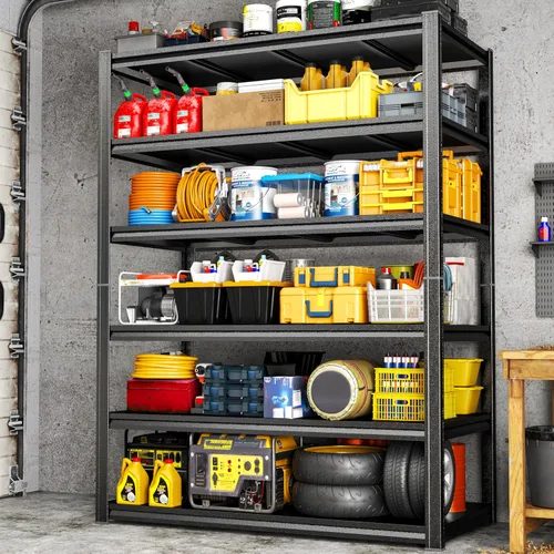 Vista 8 de Garage Shelving Heavy Duty Storage Shelves 3000LBS 6-Tier Adjustable Metal Shelving Units Garage Storage Shelves for Warehouse, Industrial