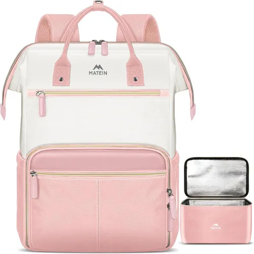 Vista 12 de MATEIN - Mochila de almuerzo de 15.6 pulgadas, bolsa negra para laptop con Negro