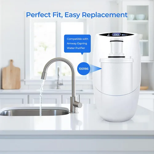 Vista 2 de Repuesto de filtro 100186, compatible con Amway eSpring UV Purifier 100185, 100186, 100187, 100188, 100189, 110720, 118384, 2