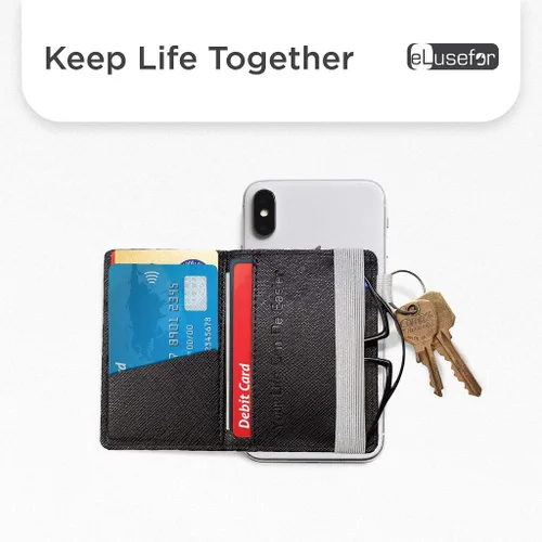 Vista 7 de Billetera Adhesiva para Teléfono para la Parte Posterior del iPhone o Android Estuche con 6 Fundas para Tarjetas de Crédito - Bolsillo