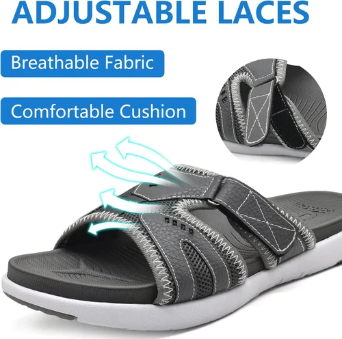 Vista 3 de COFACE Sandalias de recuperación deportiva para hombre, fascitis plantar, suaves, ligeras, ortopédicas