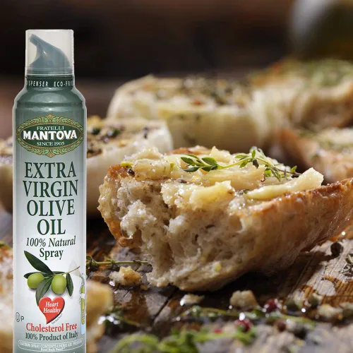 Vista 5 de Mantova Spray de Aceite de Oliva Extra Virgen de 8.5 onzas, Botella de Spray - Controla la Cantidad de Aceite - Ideal para Ensaladas y Cocina