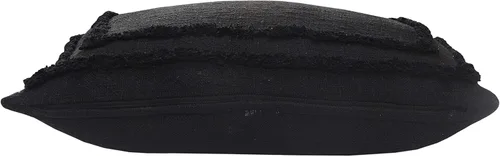 Vista 6 de Funda de almohada de algodón natural con bordes negros