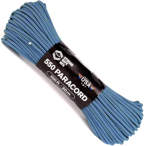 Vista 14 de Atwood Rope MFG Cuerda de paracaídas de nailon 550 que cambia de color, 100 pies, 7 hebras, equipo de supervivencia exterior, fabricado en Estados