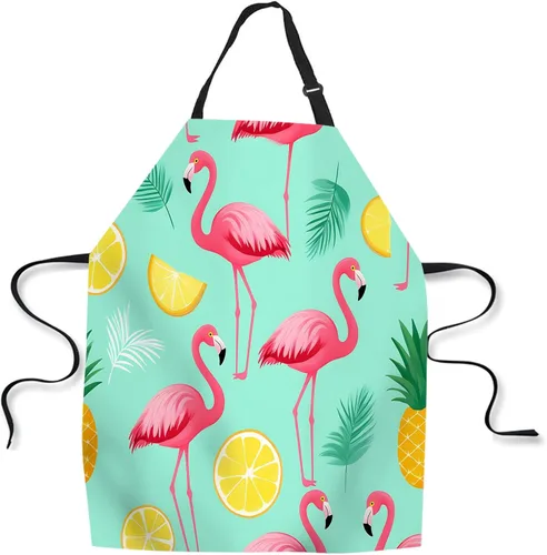 Vista 9 de Delantal de Cocina Faro con Puesta de Sol Delantal para Hornear en Casa Chef Delantal Impermeable para Mujeres y Hombres 31X27 Pulgadas