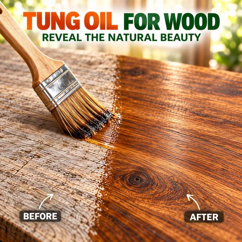 Vista 3 de Aceite de tung 100% puro para madera, acabado de madera seguro