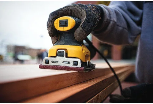 Vista 6 de Dewalt DWE6411KR Kit de lijadora de acabado con cable de 2.3 amperios y 1/4 hojas (renovado)
