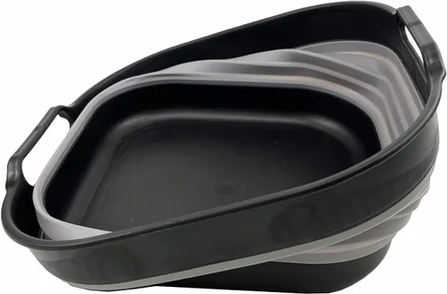 Vista 3 de SAMMART Sartén plegable de 10L (2.64 galones), lavabo plegable, tina portátil para lavar platos, bandeja de almacenamiento de cocina que ahorra