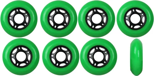 Vista 5 de Player's Choice Ruedas para patines en línea para exteriores, 89a, paquete de 8 unidades, elige tamaño y color, fórmula exterior para patinaje sobre