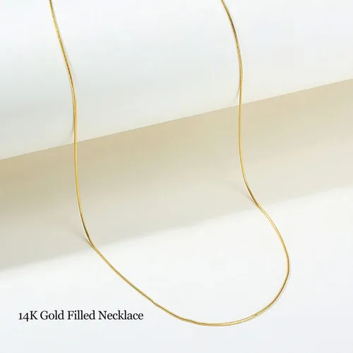 Vista 6 de DEARMAY 14K Gold Necklaces for Women, Dainty Layered Gold Herringbone Choker Necklace for Women Thin Chunky Snake Chain Necklaces Jewelry for Teen