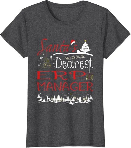 Vista 5 de ERP Manager Xmas Job Cute Christmas T-Shirt