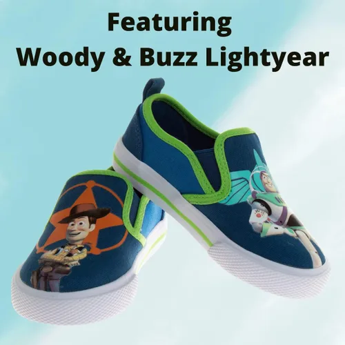 Vista 3 de Josmo Mickey Mouse Toy Story Paw Patrol Zapatos Buzz Lightyear Chase Marshall - Tenis de lona para niños pequeños (niños pequeños) (talla 5-12)