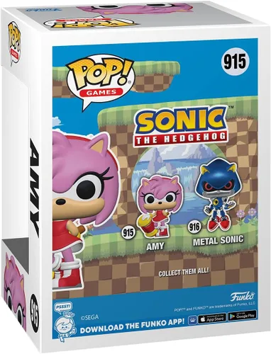 Vista 3 de Funko Pop! Games: Sonic - Amy Rose - Sonic The Hedgehog - Figura de vinilo coleccionable - Idea de regalo - Producto oficial - para niños y adultos