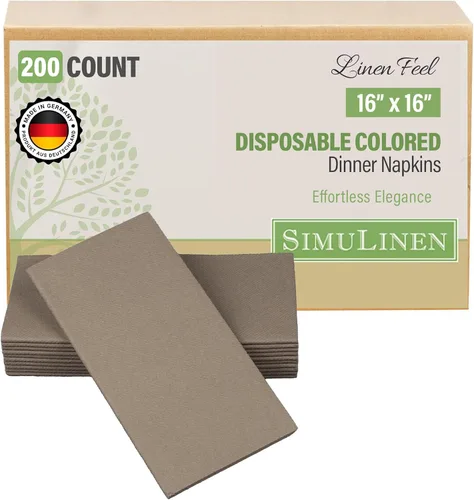 Vista 24 de SimuLinen Servilletas de Cena Desechables Amethyst - Servilletas de Papel Moradas con Sensación de Lino Similar a Tela para Bodas, de Lujo 16"x16